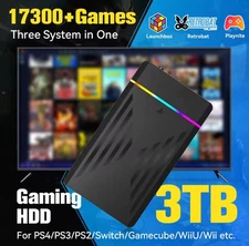 JMachen 3TB Gaming HDD 17300+ Retro 3D PC Games for PS4/PS3/PS2/Switch/WiiU