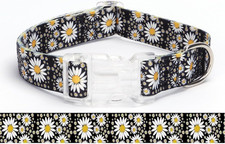 Cute Dog Collars for Small Dogs, Girl Dog Collars with Daisy Flowers, Adjustable