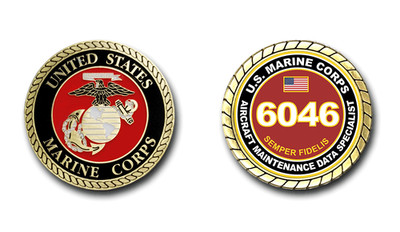 6046 Aircraft Maintenance Data Specialist US Marine Corps MOS Coin