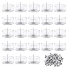 OMIGA 50 Pezzi Vasetti per Candele Portacandele in Trasparente Kit Candele F