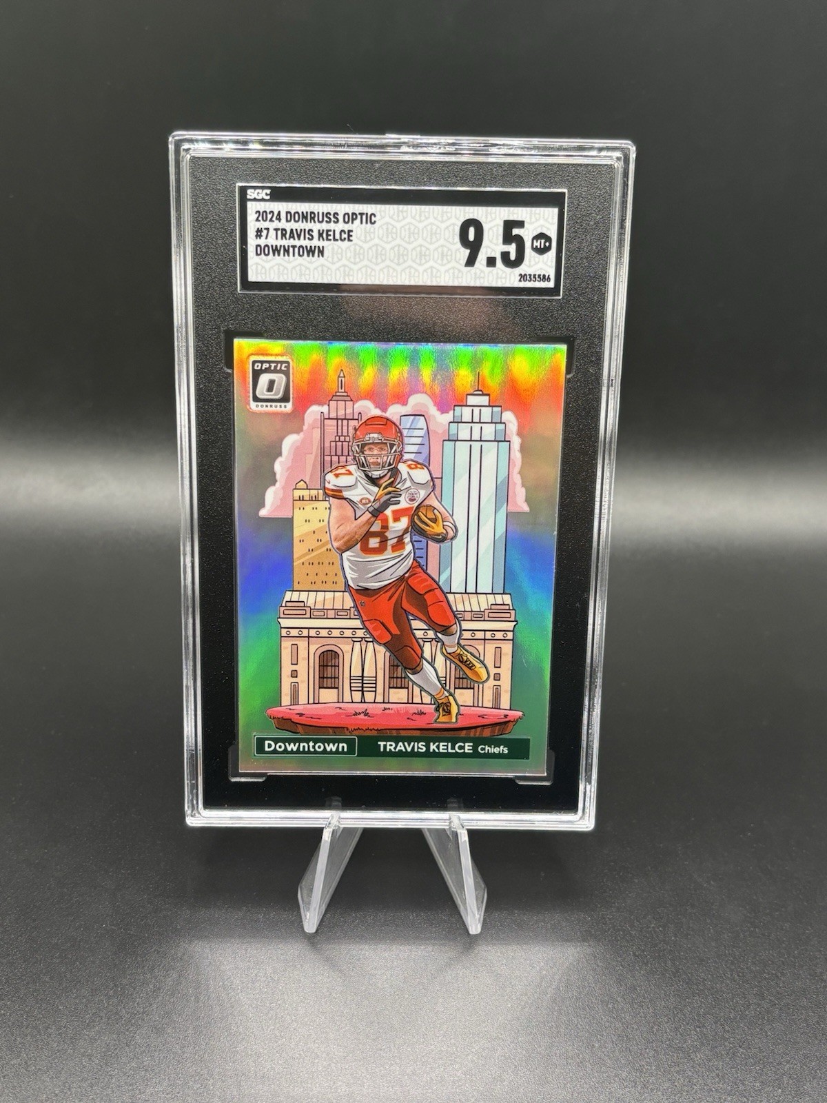 2024 Panini Donruss Optic Downtown Travis Kelce #7 SGC 9.5