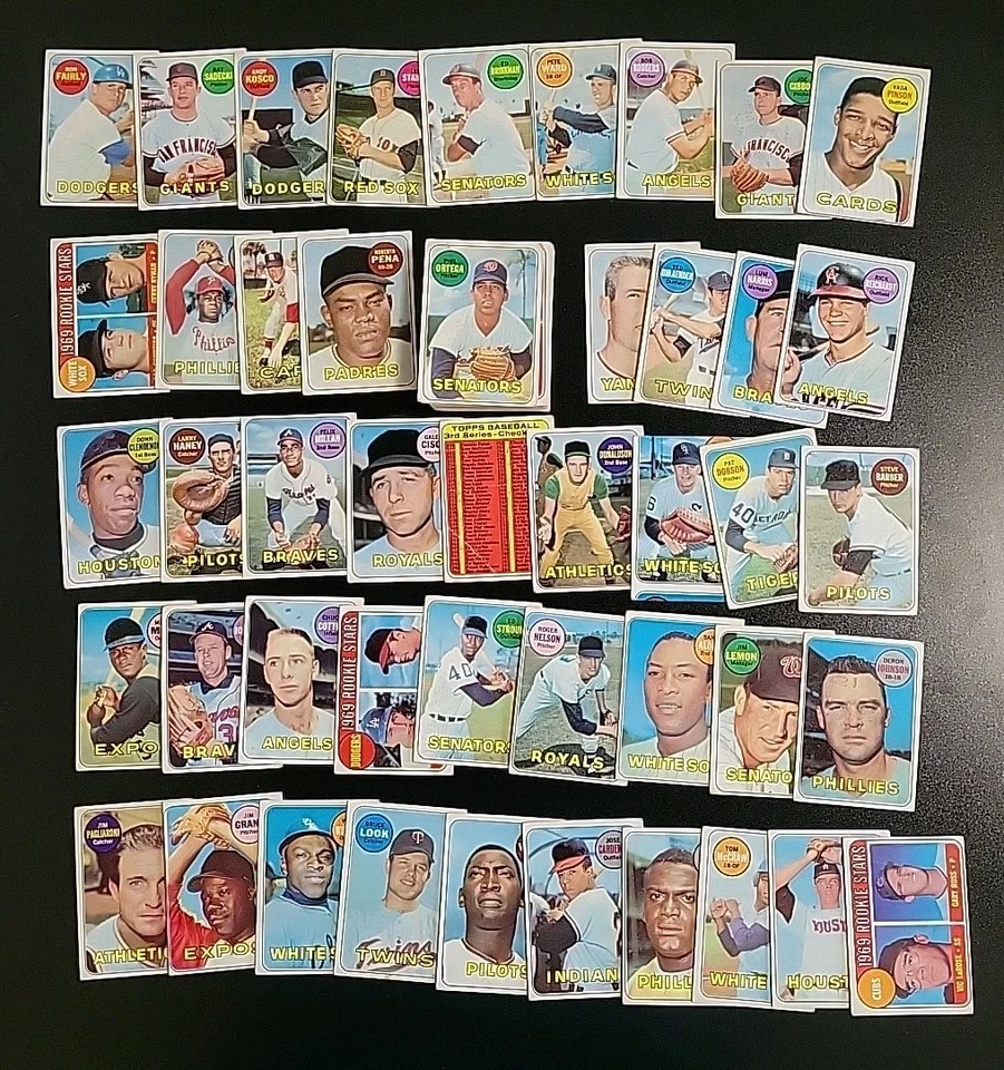 1969 Topps Baseball Card Lot - 80 Different- W/ Jose Cardenal and Ron Fairly - Image 3 of 4
