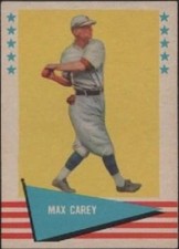 1961 Fleer Baseball Card #12 - Max Carey - Outfielder - Baseball Greats