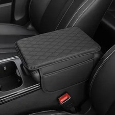 Thin Car Arm Rest Cover, 7.8In x 12.1In Car Center Console Pad with Side Black