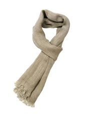 Unisex Linen Scarves Men Women Natural Color 100% Lightweight Fashion Accesso...