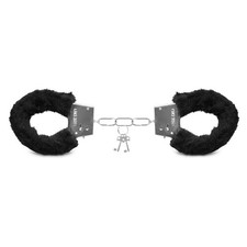 Simple Female Adult Handcuffs in Black for Costume Theater Reenactment Bedroom