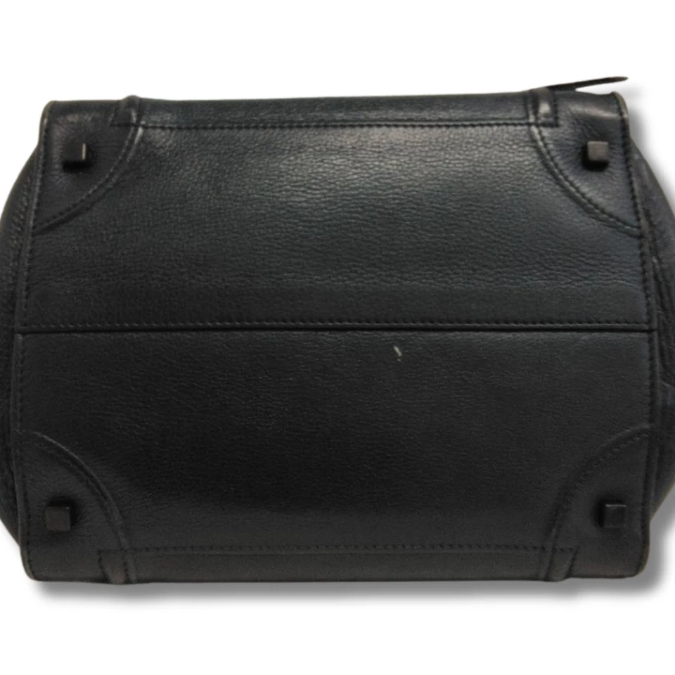 CELINE Luggage Phantom Tote Bag Leather Navy Blue 26.5cm×29.5cm×24cm NNBd91 - Image 3 of 4