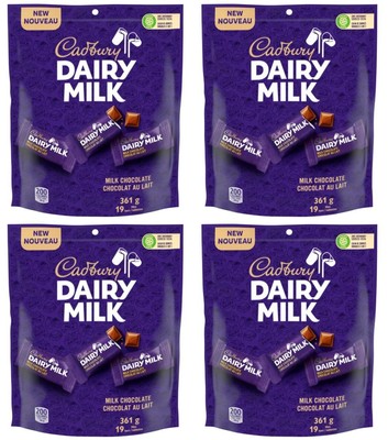 Cadbury Dairy Milk, Milk Chocolate Mini Bars Creamy Taste 19 Bars (4 Pack)