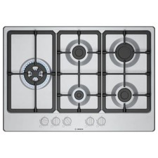 Image of Bosch Series 4 75cm 5 Burner Gas Hob - Stainless Steel PGM7B5K90