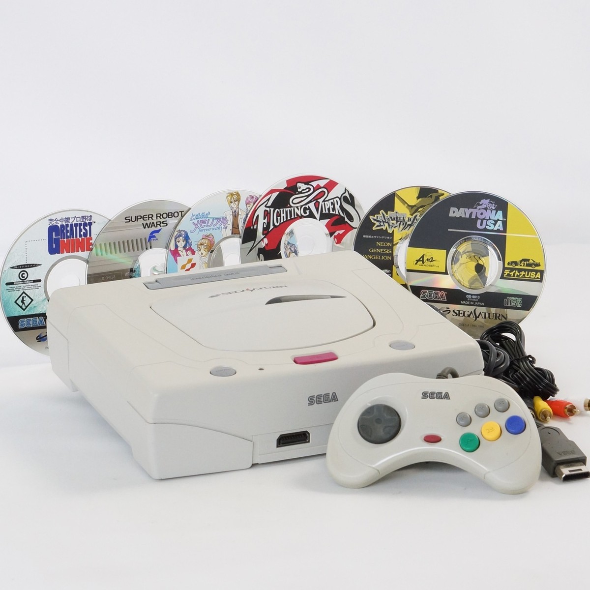 Sega Saturn WHITE Console System HST-3220 JAPAN wz Games -NTSC-J