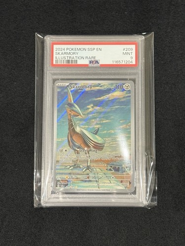 2024 Pokemon SV Surging Sparks SSP EN Skarmory #209/191 PSA 9