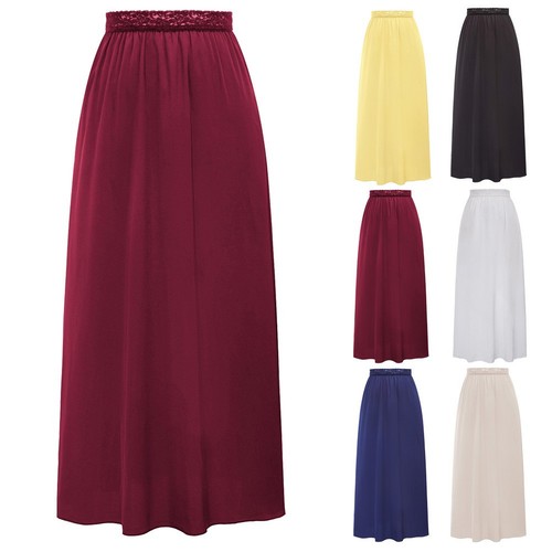 KK Women's Satin Half Slip Skirt with Lace Waist Detail for Added Style - Picture 1 of 27