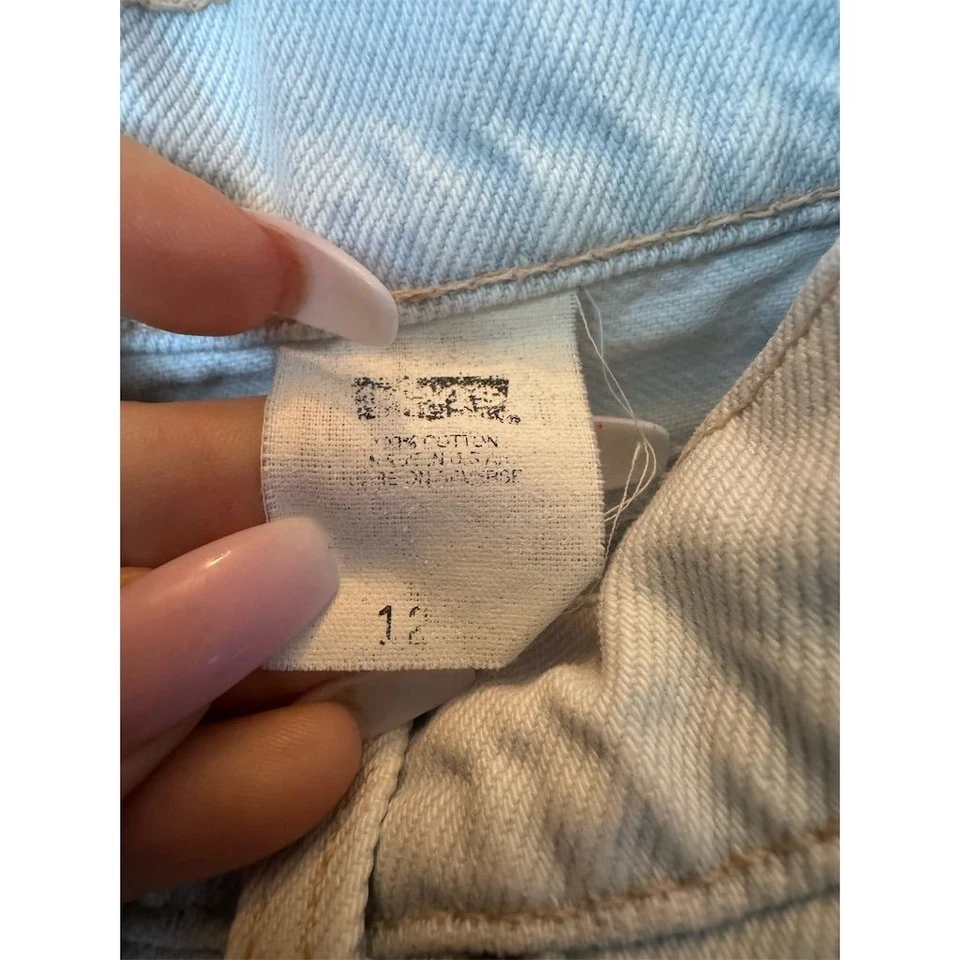 Pantalones Cortos Denim Levi's Vintage Lavado Ligero Juvenil Talla 12 Unisex Niños Foto 3 de 4