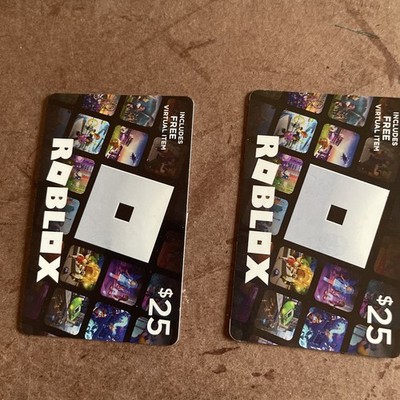 Roblox Gift Card 25 Two 25 Cards Brand New Not Scratched Off EBay S L400 
