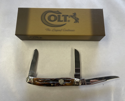 COLT CT 210 3 bladed stag stockman knife NOS-in orignal box | eBay