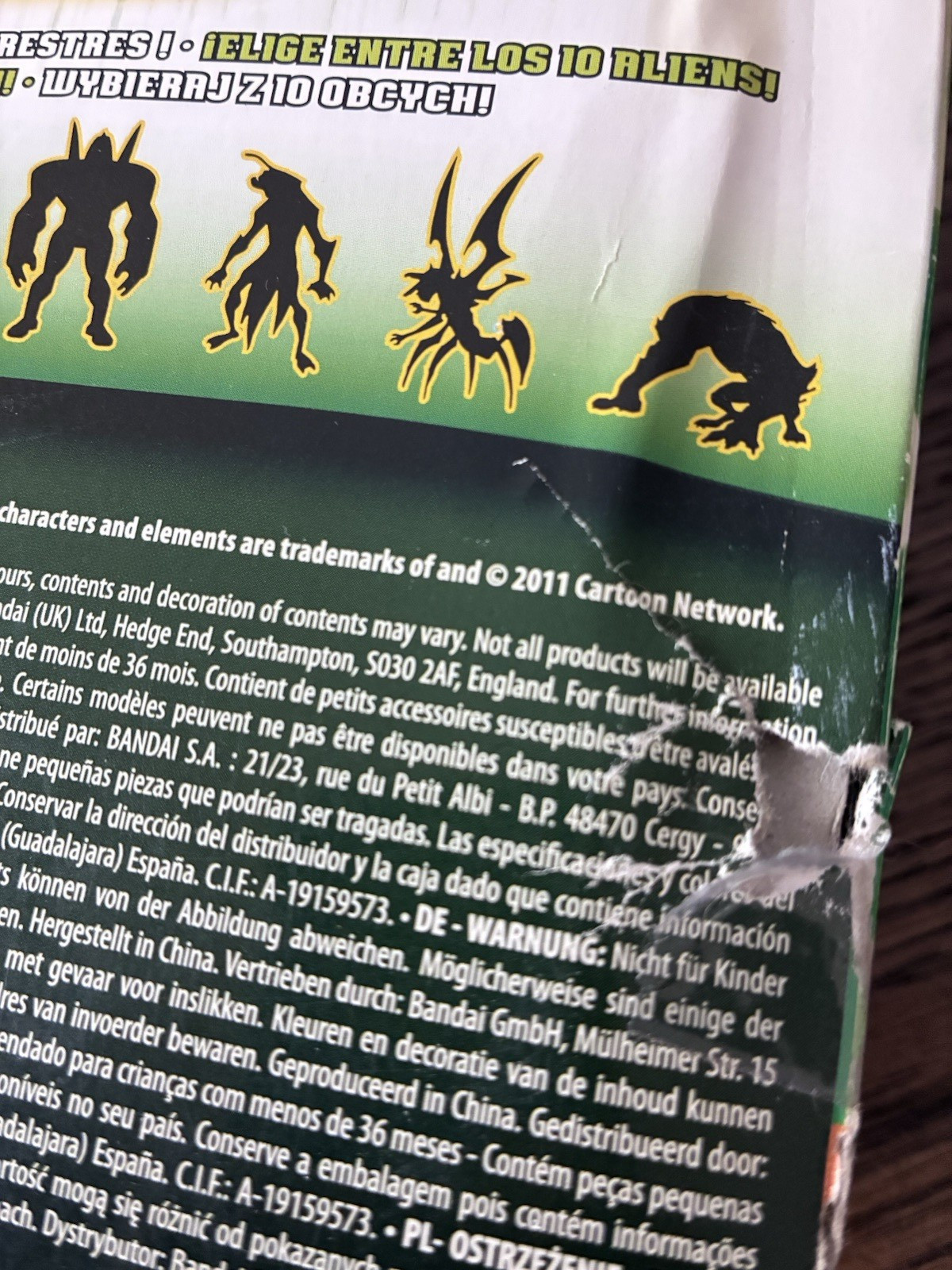 Ben 10 Omnitrix F/X Watch 2011 Lights Sound Effect Cartoon Network Original Box