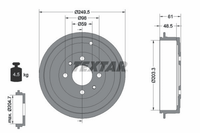 2X Bremstrommel Hinterachse FüR Alfa Romeo Fiat Lancia 145 146 500 Brava Bravo