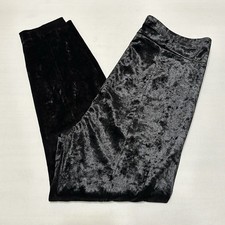 Good American High Rise Black Velvet Pants NWT