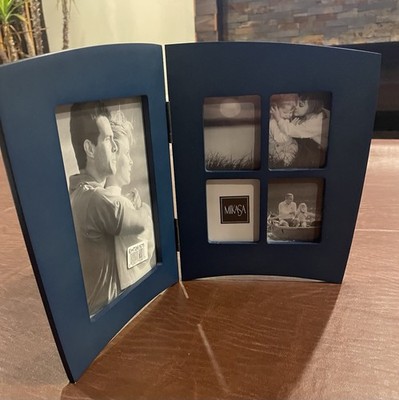 VTG Mikasa/Studio Nova ANGLES BLUE EHT26/575 Double Fold Frame 5X7'' NIB