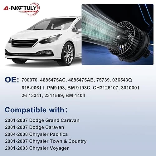 Blower Motor for 2001-2007 Dodge Caravan, Chrysler Town & Country, Pacifica Foto 3 de 4