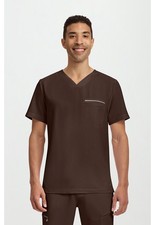 Dark Chocolate Healing Hands 360 Scrubs Spencer V Neck Top 2381 DHCT
