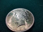 1923 Philadelphia Silver Peace Dollar Uncirculated Beautiful Toning See Pics