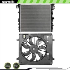 Car Radiator and Cooling Fan Kit Fit For 2007 2008 09-2011 Jeep Wrangler 3.8L V6