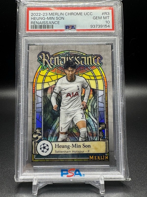 2022-23 Topps Merlin Chrome UEFA Heung-Min Son Renaissance #R-3 Tottenham PSA 10