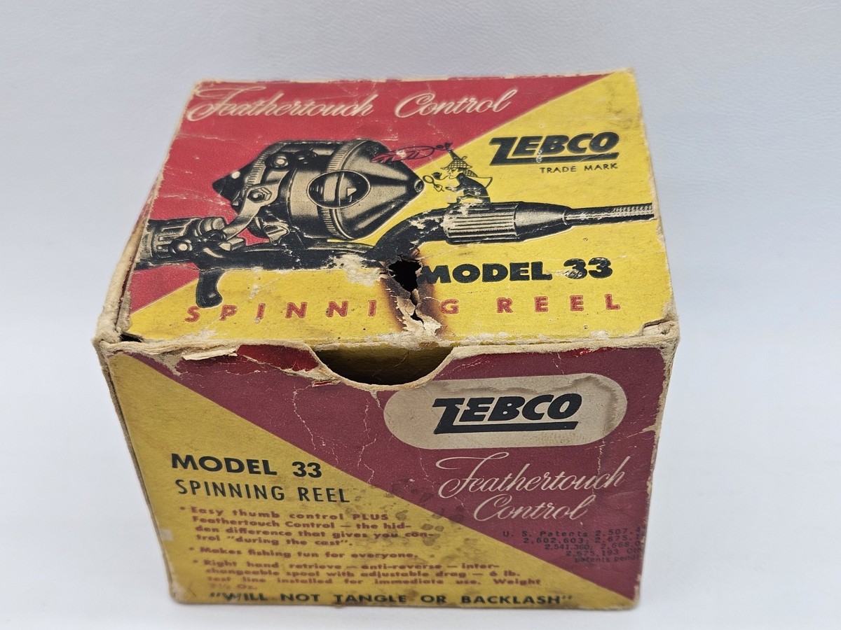 Vintage Zebco Spinning Fishing Reel Model 33 w/ Original Box | eBay