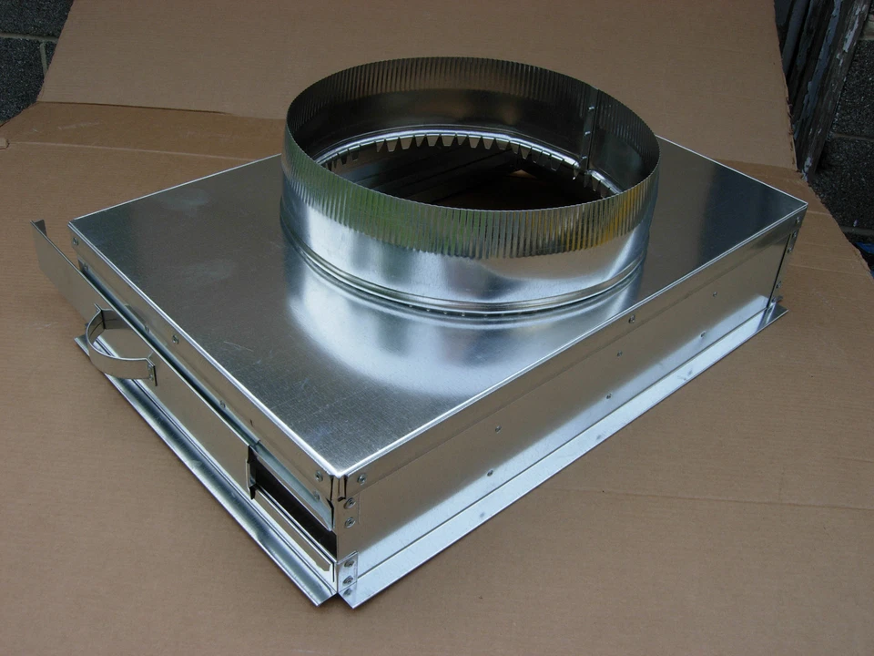Return air filter plenum, 12x20 with end cap, and round 10" collar , hvac duct - image 4 of 4