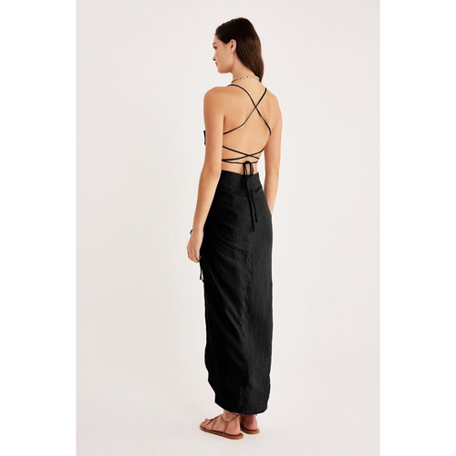 Rumer The Label LouLou Linen Maxi Dress Festival Playa Dress Size Extra Small - Picture 3 of 4
