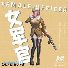 1/35 1/12 Sexy Officer Girl Resin Miniatures Figures Model For Cars Vehicles Toy