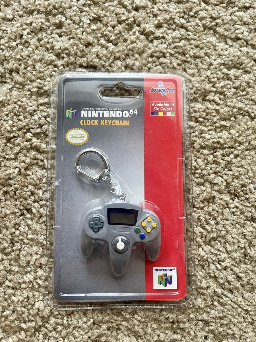1999 Nintendo 64 Clock Keychain Inter Act New Sealed