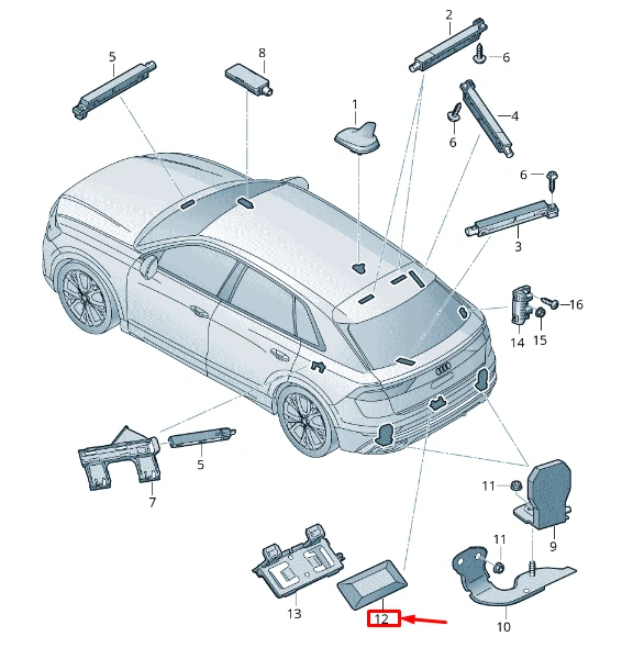 NEW AUDI E-TRON GEN LTE AERIAL 982035510C | eBay