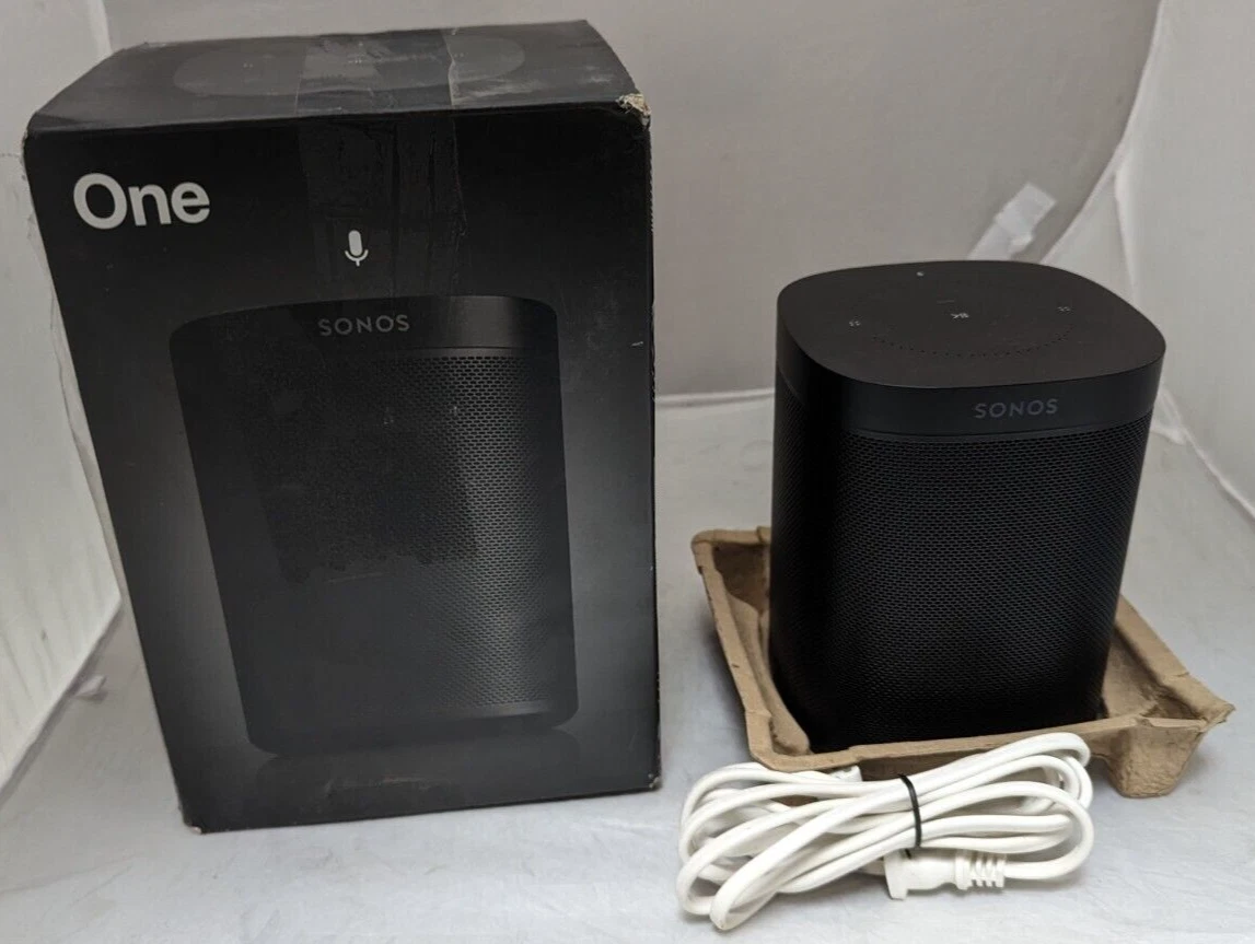 Sonos One (Gen 2) Voice-Controlled Wireless Streaming Smart Speaker (Black)  