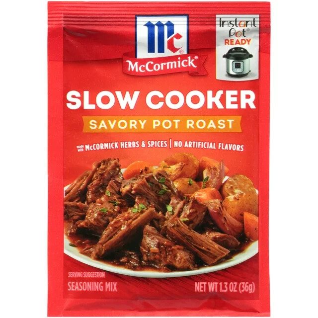 10X - McCormick Slow Cookers Savory Pot Roast Seasoning Mix, 1.3 oz BBD 4/21/25+