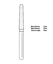 Premier Dental SOLO Diamond MEDIUM  Burs 850018 – Round-End Taper Shape  25pcs