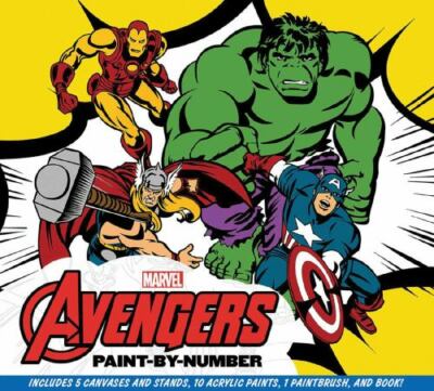 MARVEL: AVENGERS PAINT-BY-NUMBER: RE-CREATE FIVE CLASSIC SCENES  NEW
