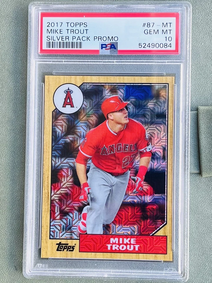Mike Trout 2017 Topps Silver Pack 1987 Topps Design #87-MT PSA 10 Gem Mint! - Image 3 of 4