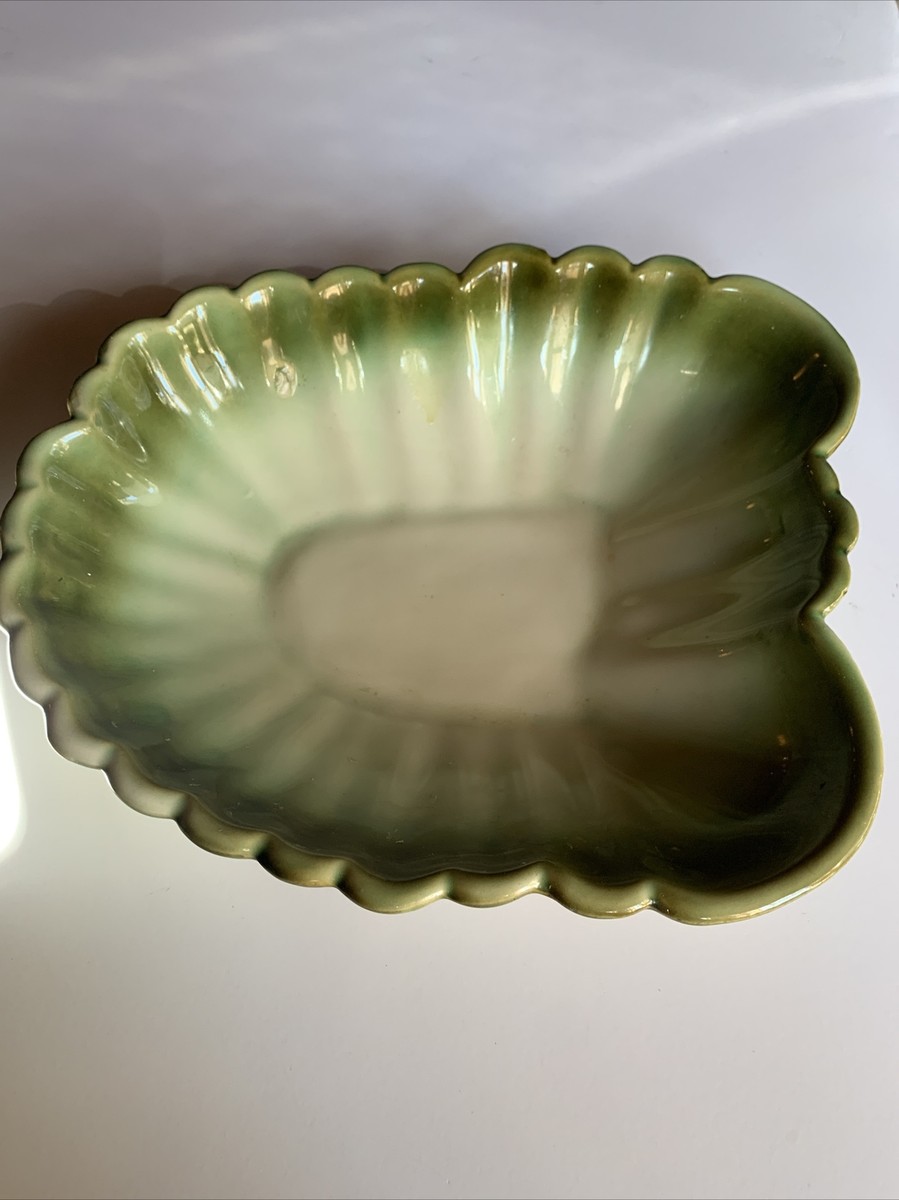 Vintage HULL Pottery #34 Avocado Green Drip Fruit Bowl/planter | eBay