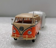 VOLKSWAGEN T1 Bulli con caravana - Modelo vintage diecast escala 1:43 caja como nueva
