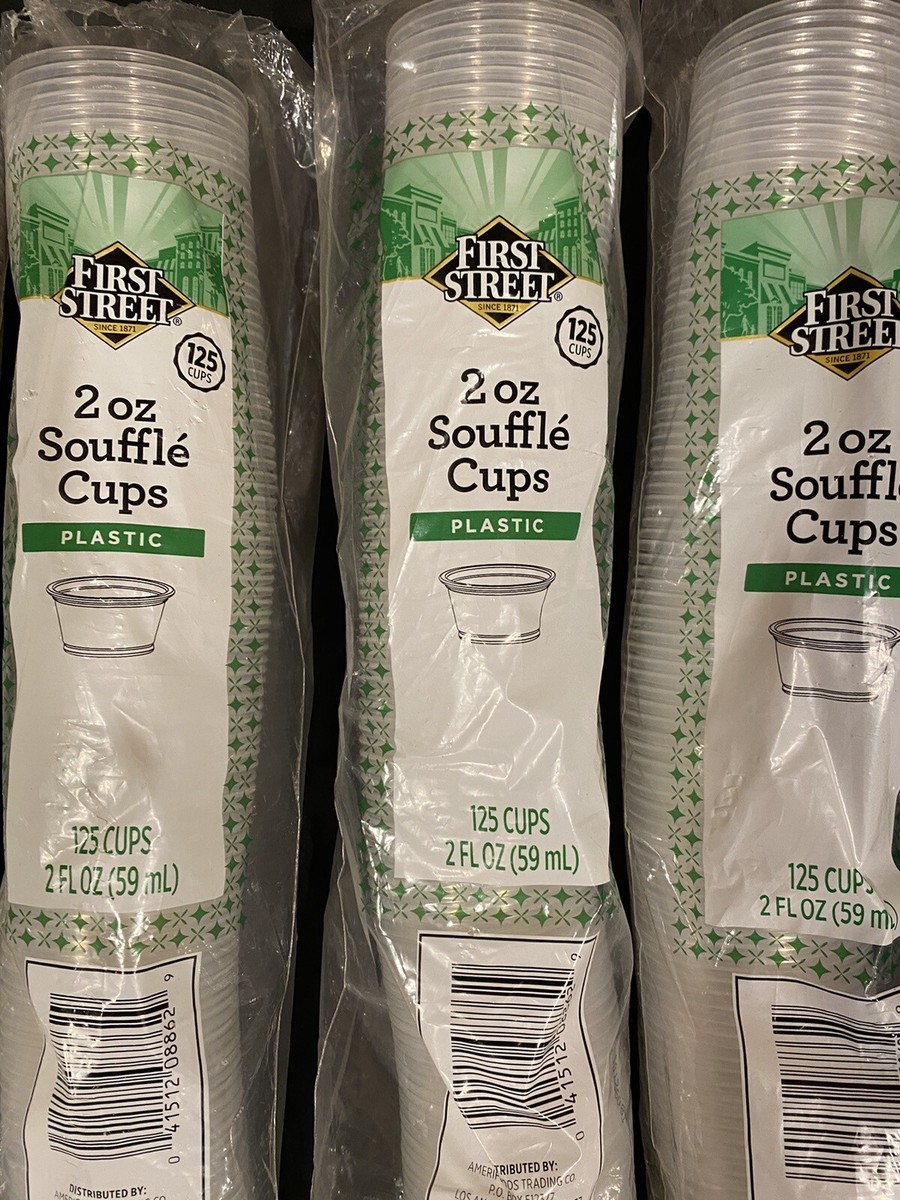 5 First Street Plastic Clear Disposable 2 oz. Souffle Cup 125 Per Sleeve |  eBay