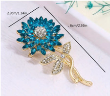 Fall Pin Brooch Sunflower fashion jewelry NEW Free Ship 2.4 inch