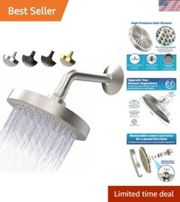 Tool-Free Install 2.5 GPM Brushed Nickel Shower Head with Self-Cleaning Jets