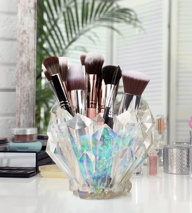 Wicked Vanity Beauty Original Design Crystal Makeup Brush Holder Clear