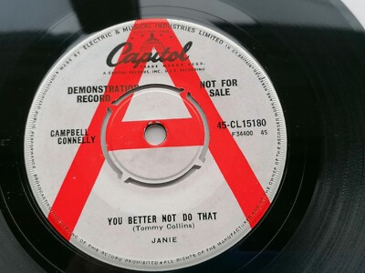 JANIE  UK  45 CAPITOL  DEMO   YOU BETTER NOT DO THAT