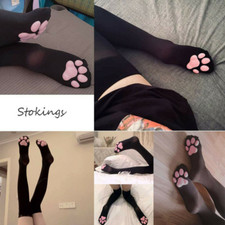 Women Girls High Socks Kawaii 3D Cat Claw Toe Socks Cat Paw Cute