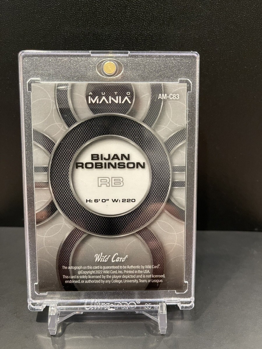 Bijan Robinson Wild Card Auto Mania /100 Rookie RC Longhorns