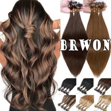 US Micro Ring Loop Tip Remy Human Hair Extensions Straight Micro Beads/Link Hair