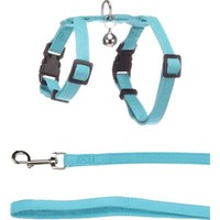 Flamingo Geschirr Mit Leine KäTzchen Lomi Hellblau 15-22 Cm Halsumfang